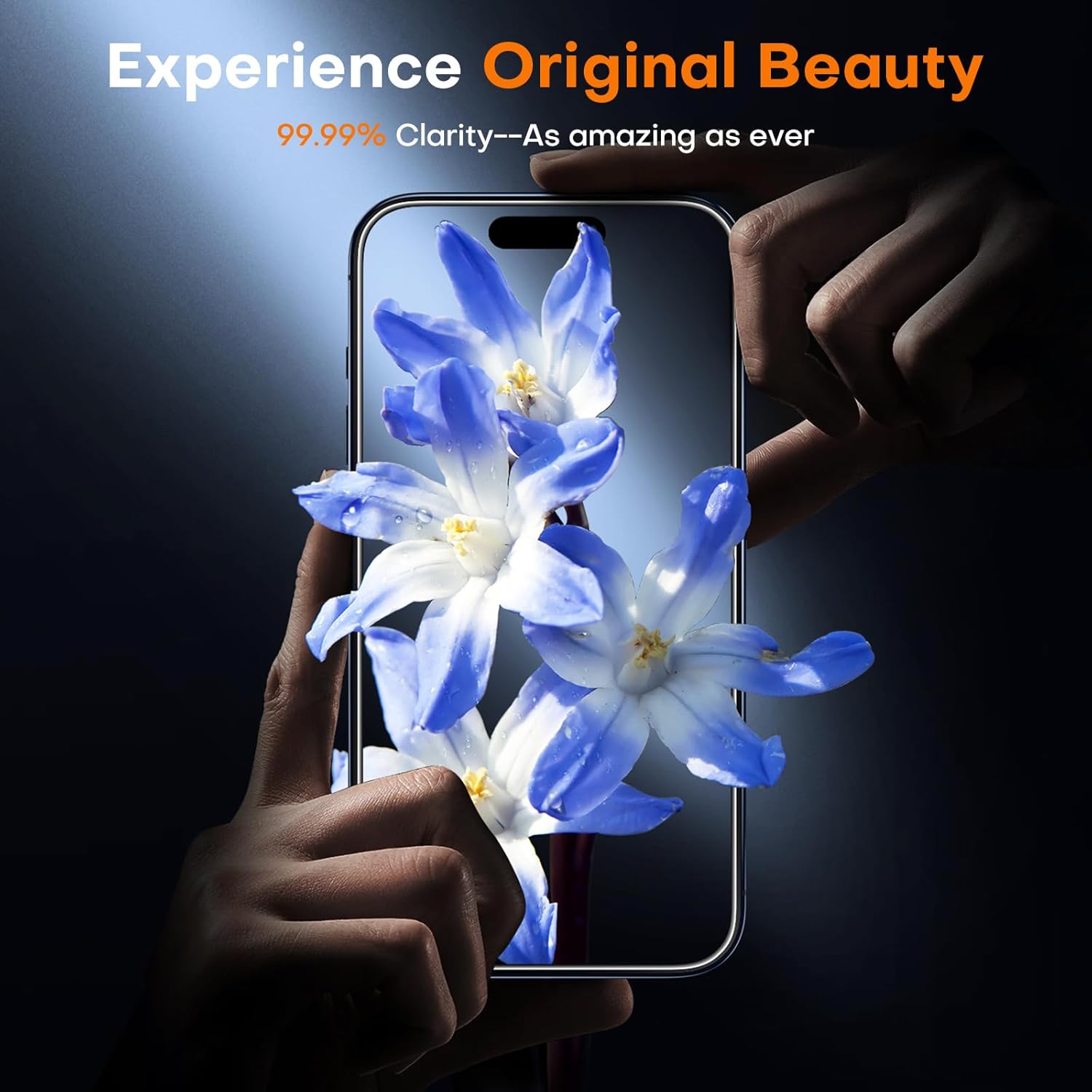 Screen Protector 9H Hardness Military Grade Shatterproof HD Tempered Glass Full Coverage Easy to Install 2 Pack