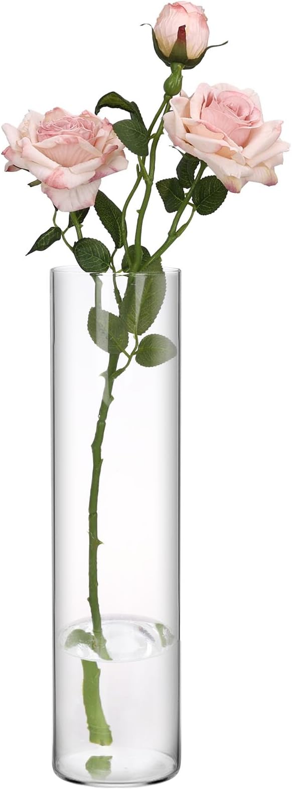 Clear Glass Cylinder Vases, Cylinder Vases for Centerpieces, Skinny Bud Tall Vase Floating Candle Holder Vase for Table Shelf, Party, Wedding, Home Decor