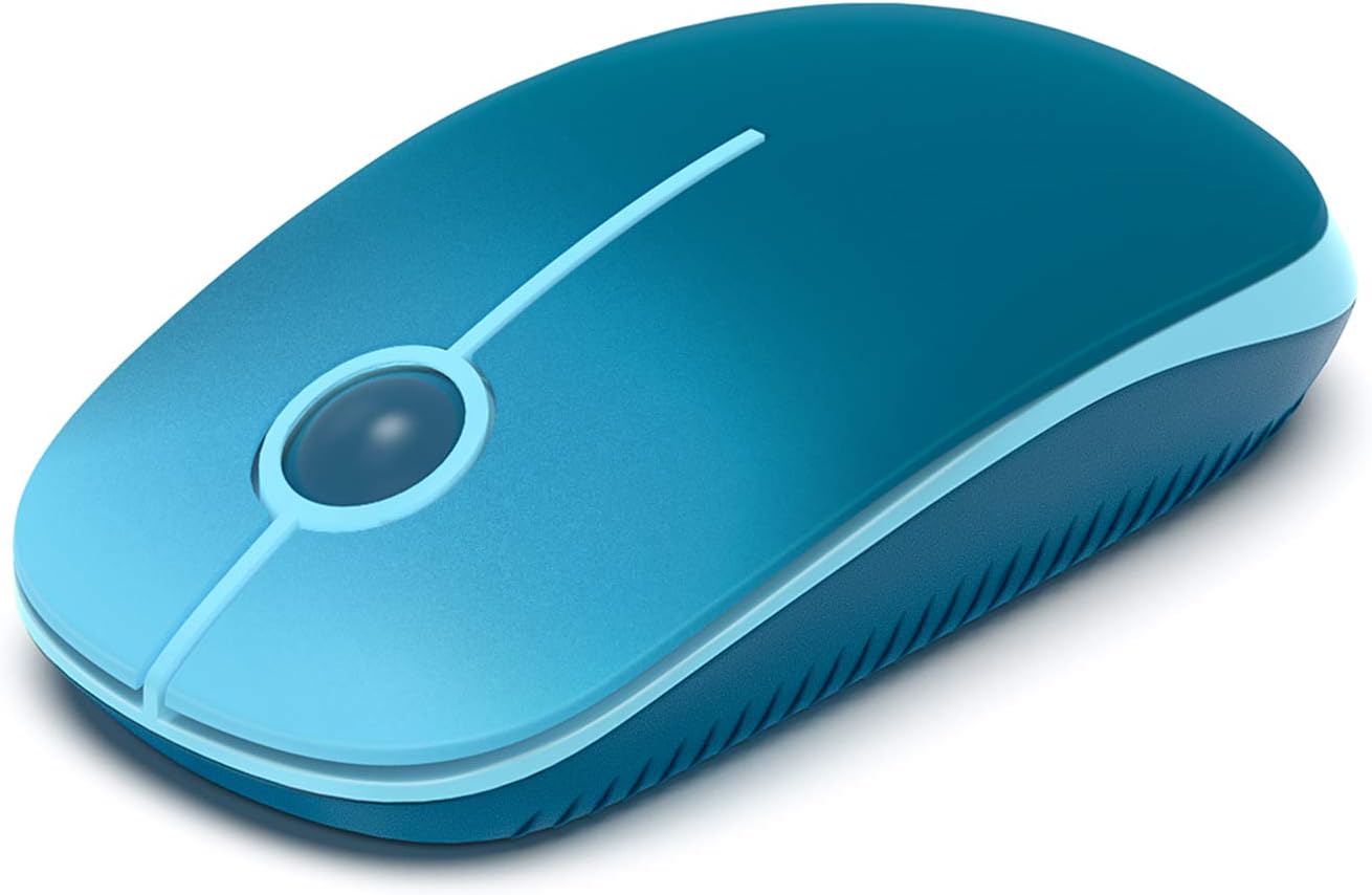 Wireless Mouse, 2.4G Slim Portable Computer Laptop Mouse with Nano Receiver Quiet Silent Optical Mice for Notebook, PC, Laptop, Computer-Gradient Blue