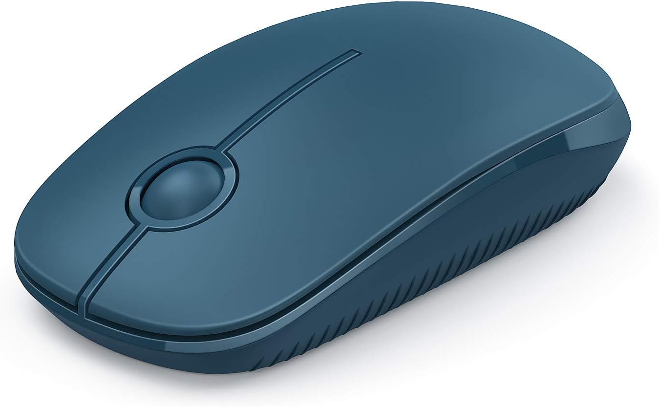 Wireless Mouse, 2.4G Slim Portable Computer Laptop Mouse with Nano Receiver Quiet Silent Optical Mice for Notebook, PC, Laptop, Computer-Sapphire Blue