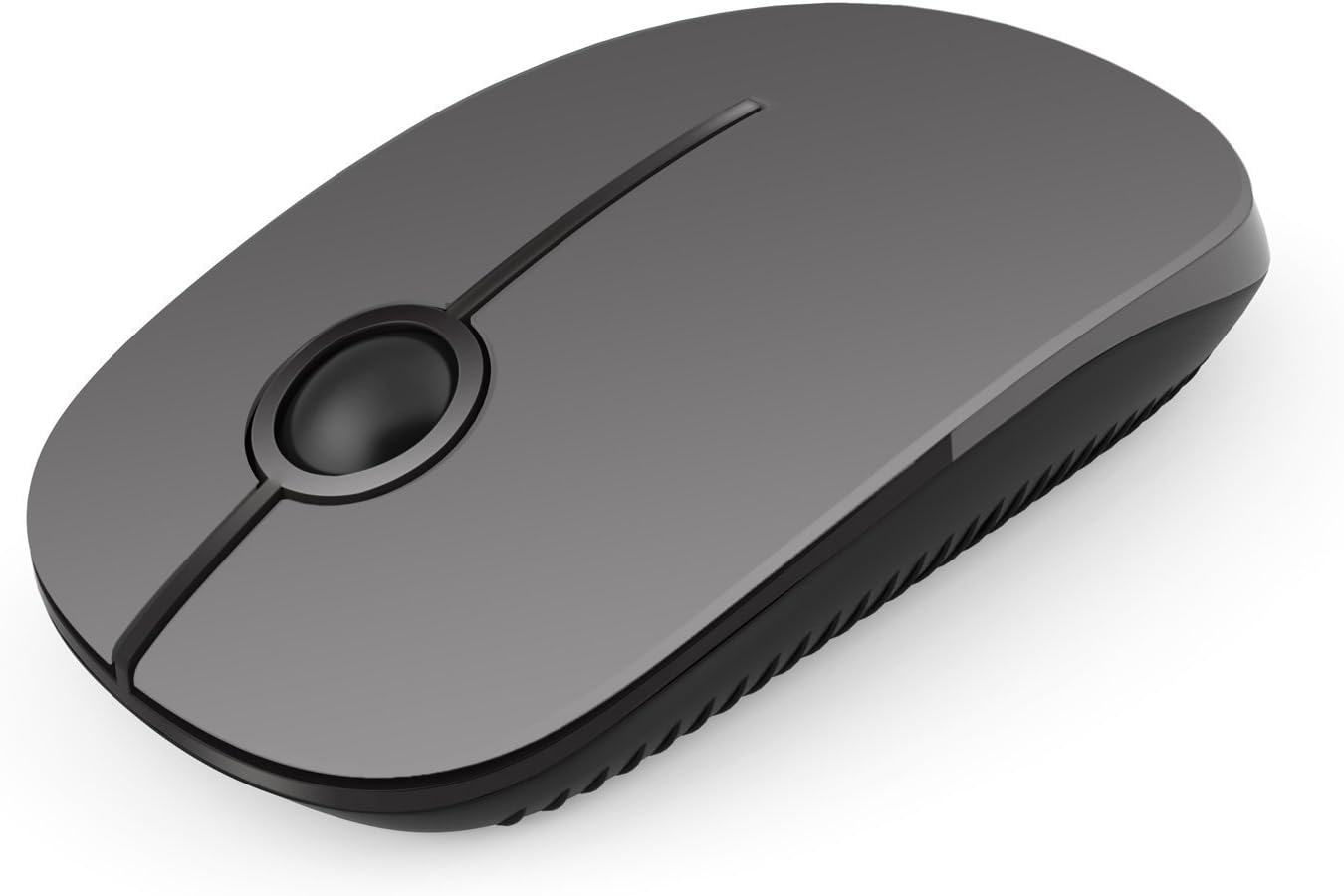 Wireless Mouse, 2.4G Slim Portable Computer Mice with Nano Receiver Quiet Silent Optical Laptop Mouse for Notebook, PC, Laptop, Computer-Black and Gray